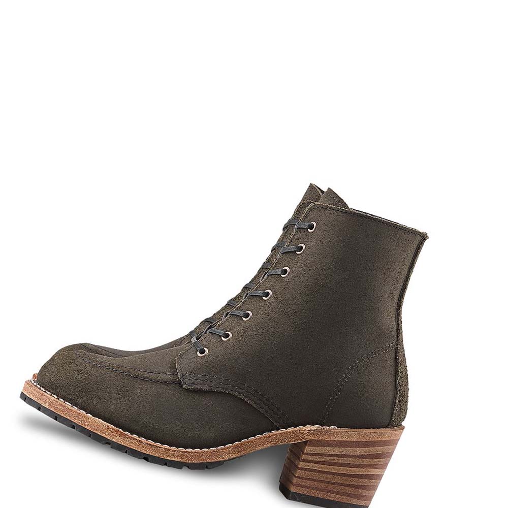 Red Wing CLARA Heritage Heeled in Acampo Leather Women's Ankle Boots Olive | ZA 125KOR